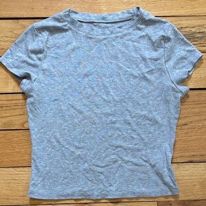 SHEIN Light Gray Short Sleeve Tee